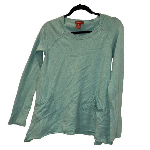 sundance sea glass turquoise cashmere blend tunic sweater M - Picture 1 of 4